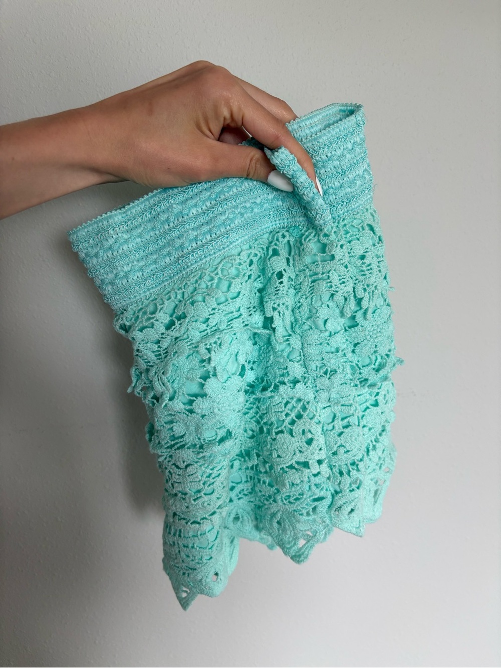 No Boundaries Mint Crochet Swim Cover-Up